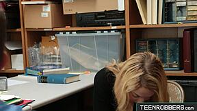 Slut Teen 18+ Shoplifter Zoe Parker Blows Officers Big Cock Not To Go To Jail In Office Fantasy