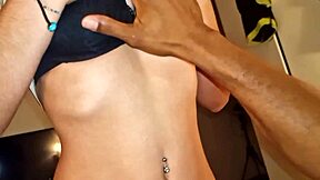 flaca latina de gran culo follando con el mejor amigo de su novio por sus 18 cumplea�os - homemade anal creampie in bed, pov doggystyle squirting, she's petite brunette riding