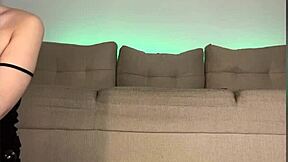 Big anal plug stretches tight ass while fingering wet pussy to orgasm