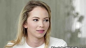 Cheating girlfriend takes on big black cock while riding reverse cowgirl in close up glamour