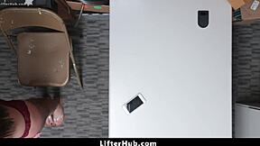 Teen is caught and punished in the lingerie section!