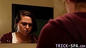 teen domina masseuse received cum in session