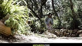 welcome to charlies harem - do you want to join kyler quinn in this outdoor threesome with deepthroat blowjob and doggystyle fucking?