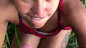 i love how this sexy brunette babe gives pov blowjob and reaches orgasm in homemade fun