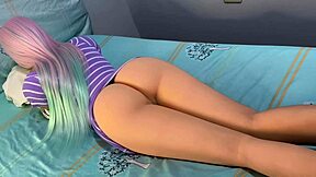 I can't stop thinking about my stepdaughter in her purple miniskirt, the color matching her anal virginity over 18, as we roleplay in bedroom with costumes and thong panties.