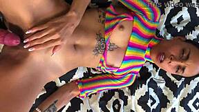 Tiny latina stretched with buttplug then sucked and fucked raw by big cock 😈🍆