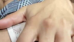 Cute innocent face masturbates her tight pussy to orgasm as petite Latina babe in homemade solo