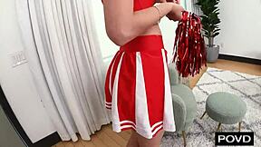 I cheer for that big cock as this walking fuck toy blonde bends over.