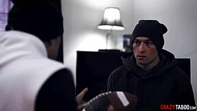 big tits milf titty fucks young athlete with blowjob and pussy licking