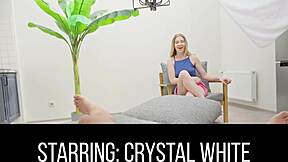 Firstanalquest - Crystal White's Blonde Ass Takes Buttplug and Creampie in Gaping Action