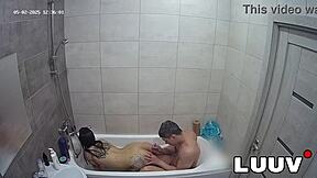 Luuv's request for shaving help in the bathroom evolves into an intimate, sensual display with her friend