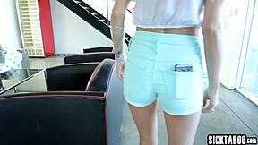 I feel so aroused as sexy big tits MILF stepmom Brandi Love fucks petite teen stepdaughter Halle Von in lesbian passion.