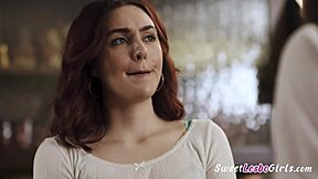 sexy teen lesbians freya parker and katrina colt kiss and lick tenderly