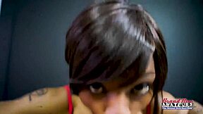 Petite Brunette Monae Craves Interracial Deepthroat Before Riding In Doggystyle And Cowgirl Styles