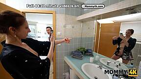 Mommy4K Mature Czech Janet Alfano Starts Taking a Hot Shower in Bathroom and Ends Up Fucking Boyfriend's Young 18+ Monster Cock in Seduction