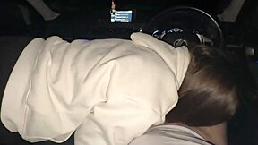 Picked up a teen whore and fucked her mouth hard in the car!