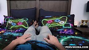 I feel so excited as stepmom jessica aaren jumps in to help stepson rion king with big tits blowjob and pussy fucking