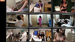 Blonde in Latex Gloves Gets Perverted Foot Fetish Treatment from Podiatrist with Tickling and Toe Sucking Behind the Scenes. Close-Up on Her Shaved Pussy and Small Tits in This Humiliating Encounter.