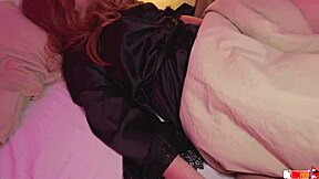 Stepmom And Stepson Share Bed As She Wakes To Him Masturbating Her Pussy With Dick Then Gives Blowjob And Swallows Cum Load On Face