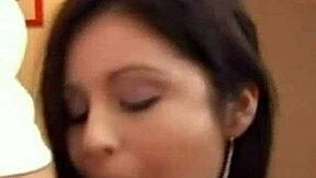 hot busty brunette teen 18+ girl strips naked then fucks hard