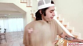 Petite Blonde Teen Babysitter Gets Ass Fucked by Old Stepson