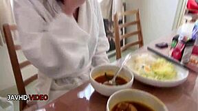 chisa hoshino rides lover's cock hard then blows him in shaved frenzy