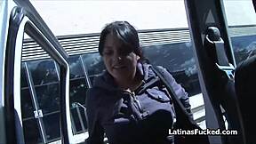 uhh big dick stretchin my big tits latina newbie pussy in hardcore casting interview