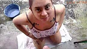 stepmom catches me jerking off while she does laundry and fucks me instead part 1 lizi love