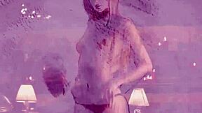 feeling so turned on as this brunette babe slowly strips out of her hot lingerie, revealing her petite body