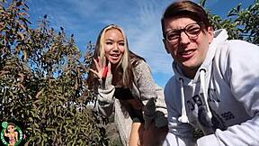 petite japanese teen deepthroats monster cock cowgirl rides public cumshot