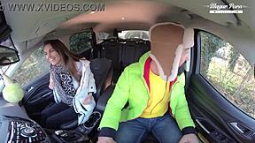 lili charmelle stops car for quick creampie fuck