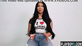 Aussie Brunette Teen Holly Day Fingers Pussy To Orgasm Post-Interview!