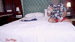 priya desi stepmom strips and romances with dirty hindi talk