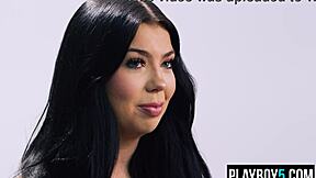 Aussie Brunette Teen Holly Day Fingers Pussy To Orgasm Post-Interview!