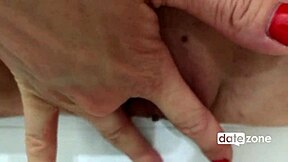 oh man that long haired blonde in bathroom fingering her pussy to orgasm close up boobs out