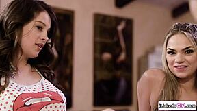 Does stepmom lick teen BFFs with stepdaughter?