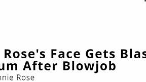 Minnie Rose's pretty face blasted with thick cum after deep shaved pussy pounding