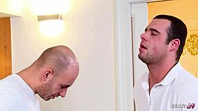 slim blonde teen's first anal dp sandwich... mmf 3some with two huge cocks pounding skinny holes rough!