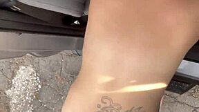busty petite hooker sucks fucks bareback guy cums on stomach in car