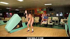 hot teen and milf get FREEUSE fucked at bowling alley