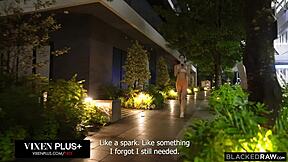 Petite Momo Sakura hooks up with BBC stud for wild workout sex.