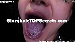 robbin swallows gloryhole cum right