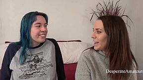 Olivia and Alisha stretch tight pussies desperate amateur style