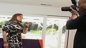 alysa's barefoot ready for monster cock pounding her shaved pussy huh?