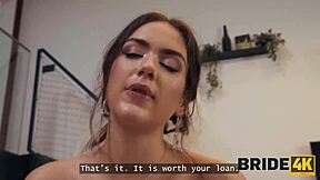 Bride's Shaved Natural Tits Tempt Old Groom Hardcore Wedding Fuck