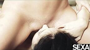 Dominant Brunette Face Sits Petite Teen Licking Pussy To Orgasm In Heels