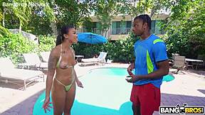 Ameena's Creeping Neighbor Gets Big Cock Reward Creampie