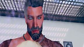 shower time turns wild 💦 grant dynamo pounds petite kitten in second life porn 😏🚿