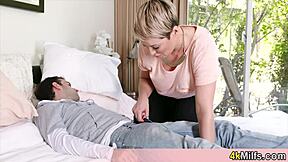 stepmom suggests ffm threesome on holiday weekend, my big tits milf idea rocks!