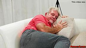 naughty katie kush walks naked flashing stepdad hairy pussy all day